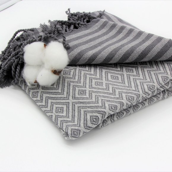 Bath Turkish Towel / Pool Beach Multipurpose Peshtemal Blue - Picture 8 of 9